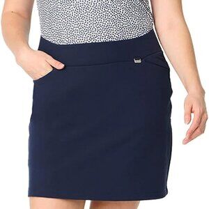 NWOT Greg Norman GN Collection Women's 18" Pull On Golf Skort Blue 3X